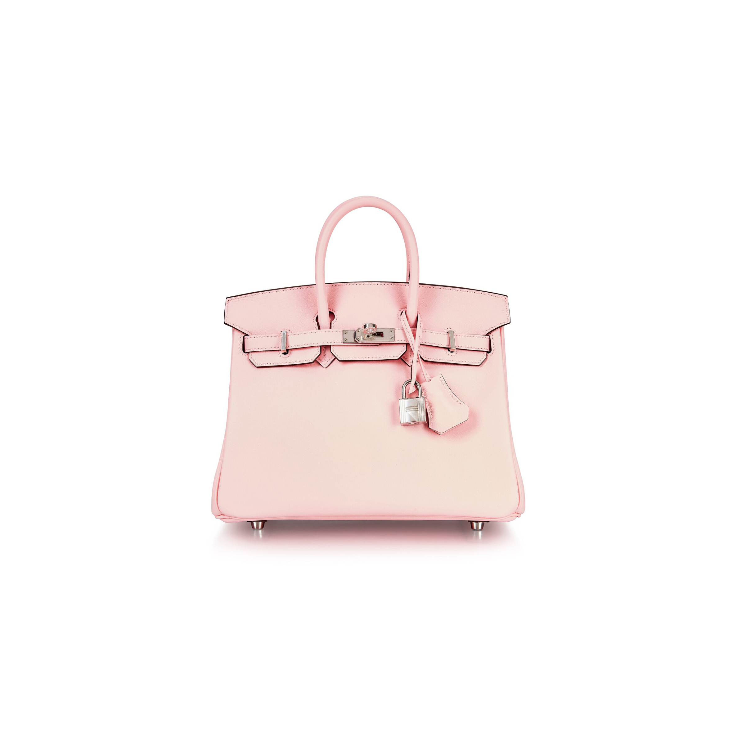 H**mes rose sakura swift birkin 25 silver buckle 1487913 (25*20*13cm)